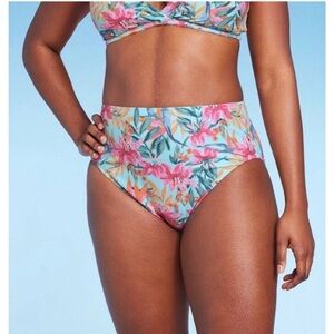 Floral High-Waisted Bikini Bottom size XL